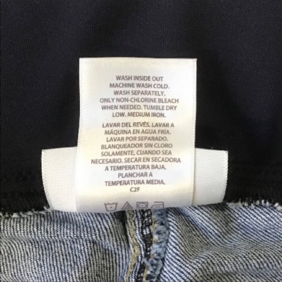 Great Expectations Maternity Jean Shorts Size S 4-6 Bermuda Cuffed 5 Pockets - Picture 4 of 4